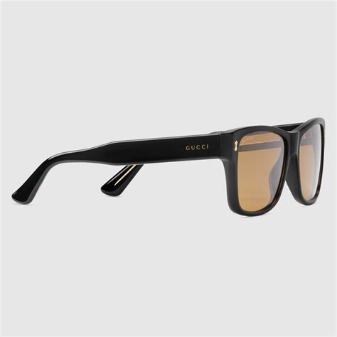 gucci sunglasses men square acette|gucci rectangular sunglasses men.